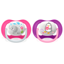 Пустушка Avent (Авент) Animal  6-18 мес. для дівчаток 2 шт.   фото