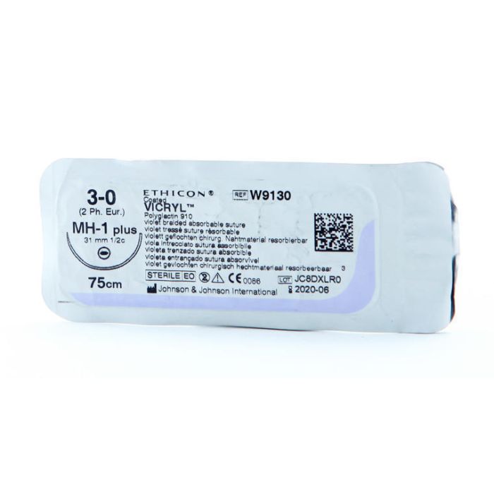 Вікрил 3-0 1/2 кола колюча голка 31 мм довжина 75 см W9130