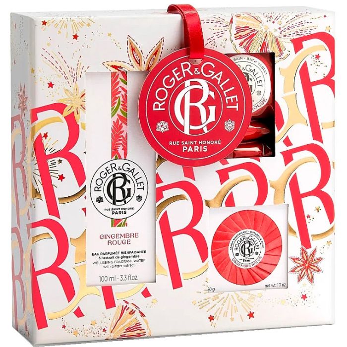 Набор Roger&Gallet (Роже&Галье) Красный имбирь (вода 100 мл + мыло 50 г + таблетки для ванны 3х25 г)