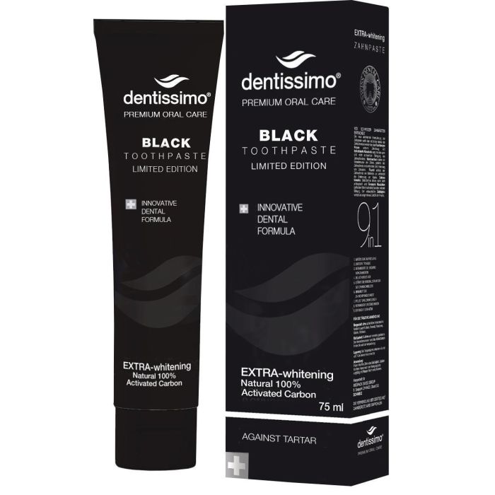 Зубна паста Dentissimo Extra Whitening Black 75 мл