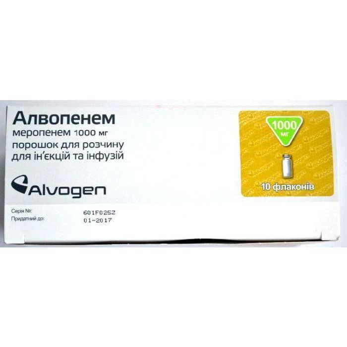 Алвопенем порошок для розчину 1000 мг №10