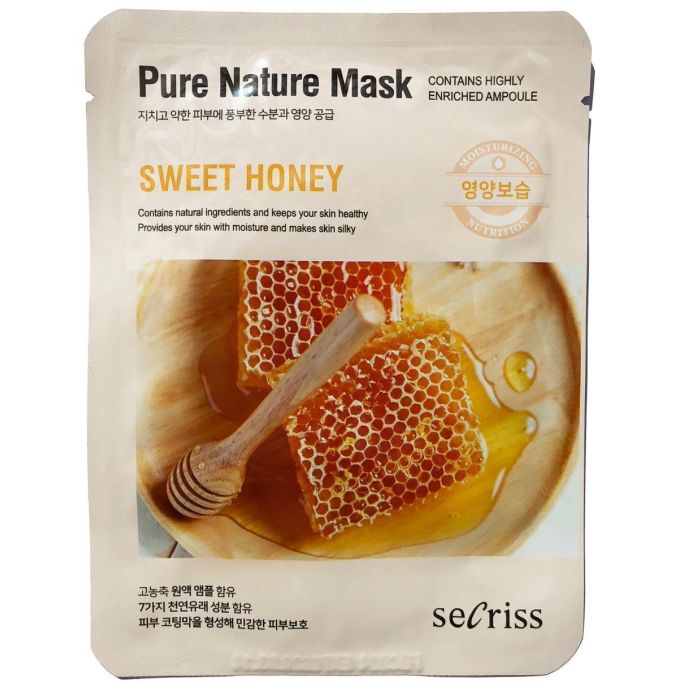 Маска тканевая seCriss Сладкий Мед увлажнение и питание кожи лица 25 мл
