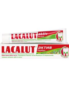 Зубна паста Lacalut (Лакалут) актив Гербал 75 мл в місті Львів : ціни, характеристика. 