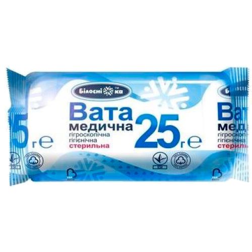 Вата Белоснежка медицинская стерильная ролик 25 г фото - фото №1 Вата Белоснежка медицинская стерильная ролик 25 г фото