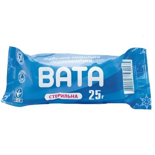 Вата стерильная 25 г в интернет-аптеке - фото №1 Вата стерильная 25 г в интернет-аптеке