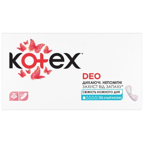 Ежедневные прокладки Kotex Ultra Slim Deo №56 заказать - фото №1 Ежедневные прокладки Kotex Ultra Slim Deo №56 заказать
