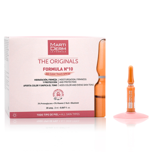 Ампулы Martiderm (Мартидерм) Formula №10 HD Color Touch SPF30 30х2мл купить - фото №1 Ампулы Martiderm (Мартидерм) Formula №10 HD Color Touch SPF30 30х2мл купить