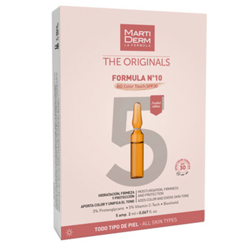 Ампули Martiderm (Мартідерм) Formula №10 HD Color Touch SPF30 5х2мл ADD - фото №1 Ампули Martiderm (Мартідерм) Formula №10 HD Color Touch SPF30 5х2мл ADD