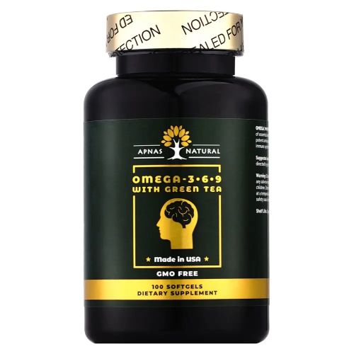 Apnas Natural (Апнас Натурал) Омега 3-6-9 с зеленым чаем капсулы №100 в городе Одесса : цены, характеристики. - фото №1 Apnas Natural (Апнас Натурал) Омега 3-6-9 с зеленым чаем капсулы №100 в городе Одесса : цены, характеристики.