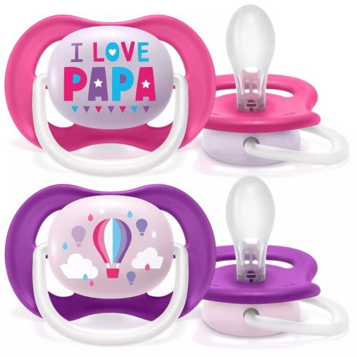 Пустышка силиконовая Philips Avent Ultra Air I love SCF080/04 ортодонтическая, 6-18 месяцев, для девочек, 2 шт. в Днепре : цены, характеристики. - фото №1 Пустышка силиконовая Philips Avent Ultra Air I love SCF080/04 ортодонтическая, 6-18 месяцев, для девочек, 2 шт. в Днепре : цены, характеристики.