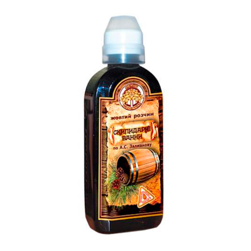 Ванни скипидарні по А.С. Залманову жовтий розчин 250 мл в Україні - фото №1 Ванни скипидарні по А.С. Залманову жовтий розчин 250 мл в Україні