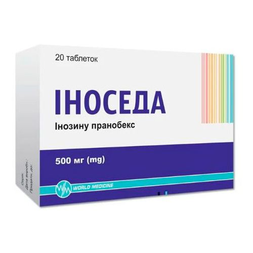Іноседа 500 мг таблетки №20 в Україні - фото №1 Іноседа 500 мг таблетки №20 в Україні