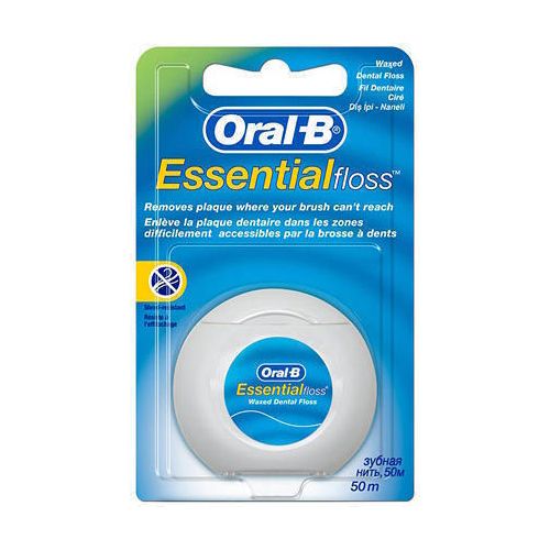 Нитка зубна Oral-B Essential Floss Воскована 50 м фото - фото №1 Нитка зубна Oral-B Essential Floss Воскована 50 м фото