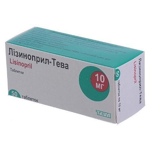 Лізиноприл-Тева 10 мг таблетки №50 в місті Одеса : ціни, характеристика. - фото №1 Лізиноприл-Тева 10 мг таблетки №50 в місті Одеса : ціни, характеристика.