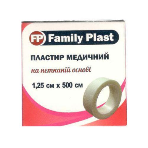 Пластырь Family Plast на нетканой основе 1,25 см х 500 см купить - фото №1 Пластырь Family Plast на нетканой основе 1,25 см х 500 см купить