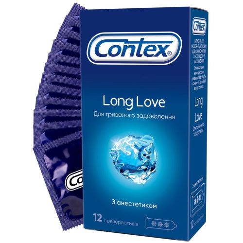 Презервативы Contex Long Love с анестетиком №12 заказать - фото №1 Презервативы Contex Long Love с анестетиком №12 заказать