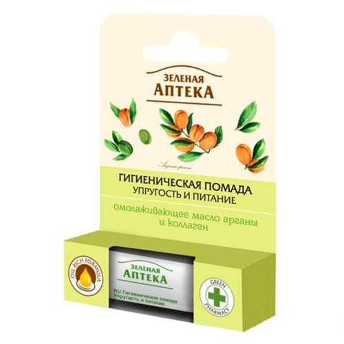 Помада гигиеническая Зеленая аптека упругость и питание 3,6 г в интернет-аптеке - фото №1 Помада гигиеническая Зеленая аптека упругость и питание 3,6 г в интернет-аптеке