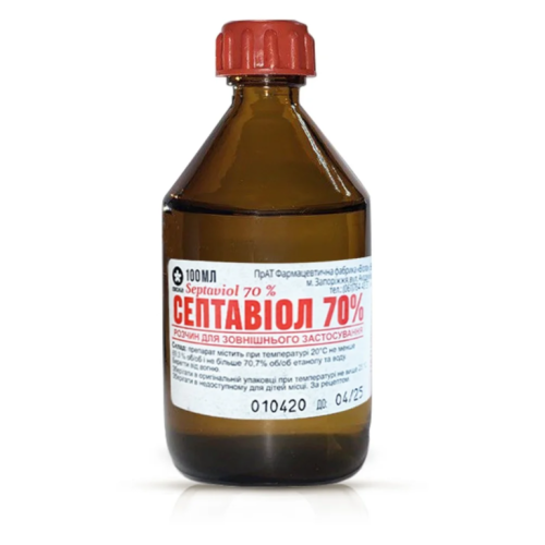 Септавіол 70% розчин для зовнішнього застосування флакон 100 мл в місті Одеса : ціни, характеристика. - фото №1 Септавіол 70% розчин для зовнішнього застосування флакон 100 мл в місті Одеса : ціни, характеристика.