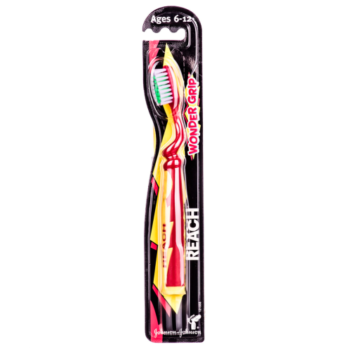 Зубна щітка Reach Wonder Grip дитяча 6-12 років купити - фото №1 Зубна щітка Reach Wonder Grip дитяча 6-12 років купити