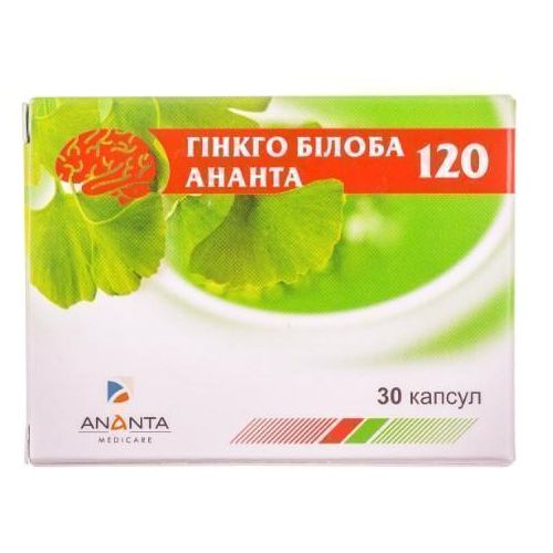 Гінкго Білоба 120 мг таблетки №30 в аптеці - фото №1 Гінкго Білоба 120 мг таблетки №30 в аптеці