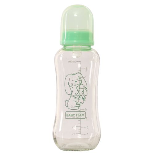Бутылочка Baby Team для кормления стеклянная 1211 250 мл в интернет-аптеке - фото №1 Бутылочка Baby Team для кормления стеклянная 1211 250 мл в интернет-аптеке