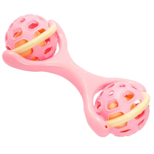 Игрушка-погремушка Lindo Розовая гантелька Б332 цена - фото №1 Игрушка-погремушка Lindo Розовая гантелька Б332 цена