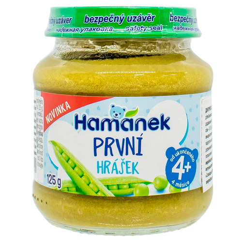 Пюре Hamanek із зеленого горошку Перша ложка 125 г ціна - фото №1 Пюре Hamanek із зеленого горошку Перша ложка 125 г ціна