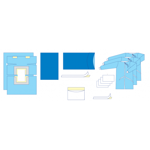 Комплект одежды и покрытий операционных для лапаротомии № 2/В заказать - фото №1 Комплект одежды и покрытий операционных для лапаротомии № 2/В заказать