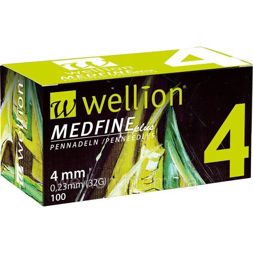 Иглы для шприц-ручек Wellion Medfine plus одноразовые стерильные, 32G (0,23 х 4 мм) №100 в городе Кривой Рог : цены, характеристики. - фото №1 Иглы для шприц-ручек Wellion Medfine plus одноразовые стерильные, 32G (0,23 х 4 мм) №100 в городе Кривой Рог : цены, характеристики.
