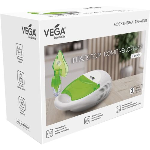 Ингалятор Vega Family компрессорный (CN-01 W) в аптеке - фото №1 Ингалятор Vega Family компрессорный (CN-01 W) в аптеке