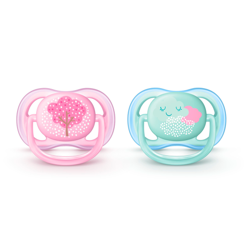 Пустушка Avent (Авент) з декором 0-6 міс. для дівчаток №2 купити - фото №1 Пустушка Avent (Авент) з декором 0-6 міс. для дівчаток №2 купити