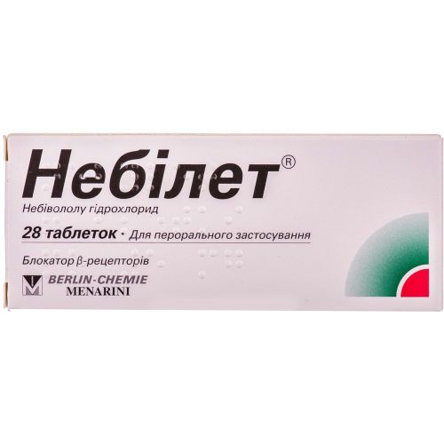 Небілет 5 мг таблетки №28 в інтернет-аптеці - фото №1 Небілет 5 мг таблетки №28 в інтернет-аптеці