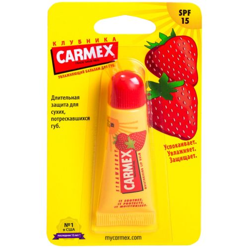 Бальзам Carmex (Кармекс) для губ зі смаком полуниці туба 10 г в місті Одеса : ціни, характеристика. - фото №1 Бальзам Carmex (Кармекс) для губ зі смаком полуниці туба 10 г в місті Одеса : ціни, характеристика.