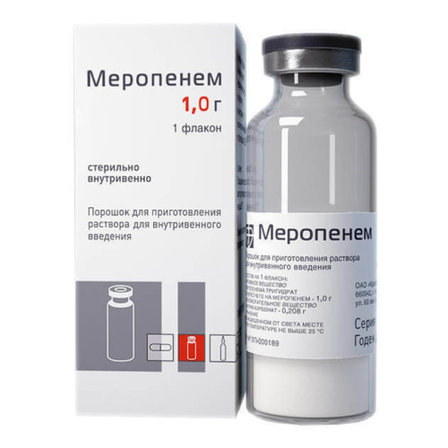 Меропенем 1 г порошок для раствора для инъекций №10 в городе Одесса : цены, характеристики. - фото №1 Меропенем 1 г порошок для раствора для инъекций №10 в городе Одесса : цены, характеристики.