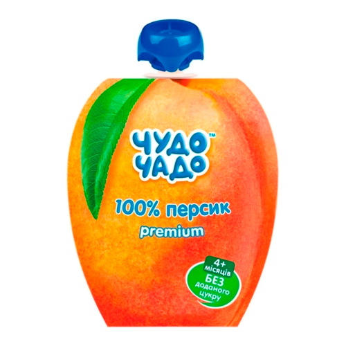 Пюре Чудо-Чадо персик без цукру пауч 90 г в інтернет-аптеці - фото №1 Пюре Чудо-Чадо персик без цукру пауч 90 г в інтернет-аптеці