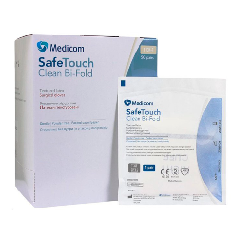 Перчатки Safe-Touch Bi-Fold хирургические стерильные неприпудренные р.7.0 купить - фото №1 Перчатки Safe-Touch Bi-Fold хирургические стерильные неприпудренные р.7.0 купить