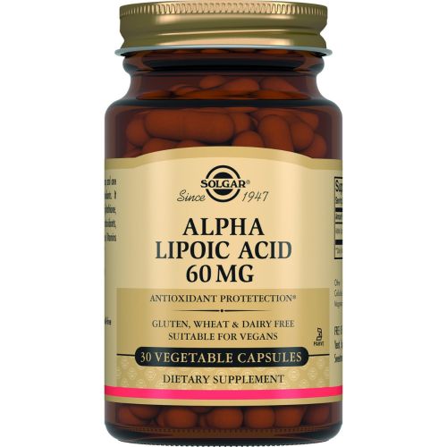 Solgar (Солгар) Alpha Lipoic Acid (Альфа-ліпоєва кислота) 60 мг капсули №30 ADD - фото №1 Solgar (Солгар) Alpha Lipoic Acid (Альфа-ліпоєва кислота) 60 мг капсули №30 ADD