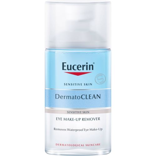 Средство Eucerin (Юцерин) DermatoClean для снятия водостойкого макияжа с глаз для чувствительной кожи 125 мл купить - фото №1 Средство Eucerin (Юцерин) DermatoClean для снятия водостойкого макияжа с глаз для чувствительной кожи 125 мл купить