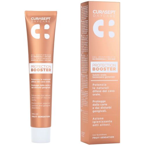 Зубна паста Curasept Daycare Protection Booster Fruit Sensation, комплексна дія, 75 мл в Україні - фото №1 Зубна паста Curasept Daycare Protection Booster Fruit Sensation, комплексна дія, 75 мл в Україні