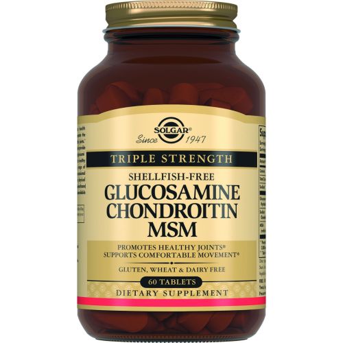 Solgar (Солгар) Triple Strength Glucosamine Chondroitin MSM (Глюкозамін, Хондроїтин, МСМ) таблетки №60 в Україні - фото №1 Solgar (Солгар) Triple Strength Glucosamine Chondroitin MSM (Глюкозамін, Хондроїтин, МСМ) таблетки №60 в Україні