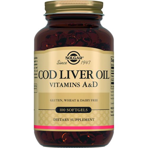 Solgar (Солгар) Cod Liver Oil (Жир із печінки тріски) капсули №100 в Україні - фото №1 Solgar (Солгар) Cod Liver Oil (Жир із печінки тріски) капсули №100 в Україні