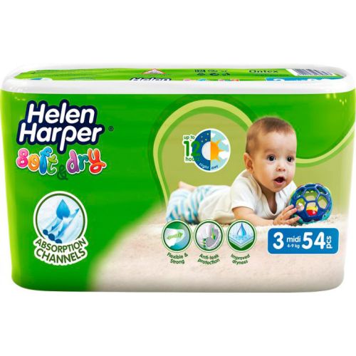 Підгузки Helen Harper Ultra Soft&Dry Mіdi, р.3 (4-9 кг), 54 шт. в місті Одеса : ціни, характеристика. - фото №1 Підгузки Helen Harper Ultra Soft&Dry Mіdi, р.3 (4-9 кг), 54 шт. в місті Одеса : ціни, характеристика.