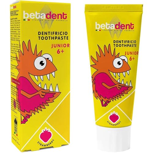 Зубна паста Betadent Junior Strawberry (6+ років) 75 мл купити - фото №1 Зубна паста Betadent Junior Strawberry (6+ років) 75 мл купити