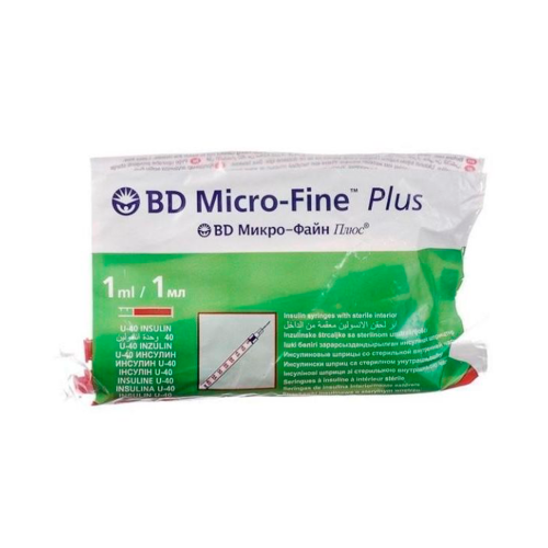 Шприц інсуліновий BD Micro Fine Plus 0,5 мл U-100 G-29 ціна - фото №1 Шприц інсуліновий BD Micro Fine Plus 0,5 мл U-100 G-29 ціна
