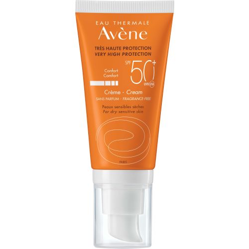 Крем Avene (Авене) солнцезащитный SPF50 для сухой и чувствительной кожи 50 мл в аптеке - фото №1 Крем Avene (Авене) солнцезащитный SPF50 для сухой и чувствительной кожи 50 мл в аптеке