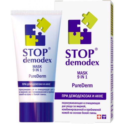 Маска для лица Stop Demodex Pure Derm 9 в 1, 50 мл купить - фото №1 Маска для лица Stop Demodex Pure Derm 9 в 1, 50 мл купить