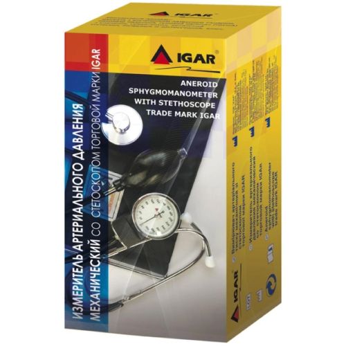 Тонометр Igar механический со стетоскопом купить - фото №1 Тонометр Igar механический со стетоскопом купить