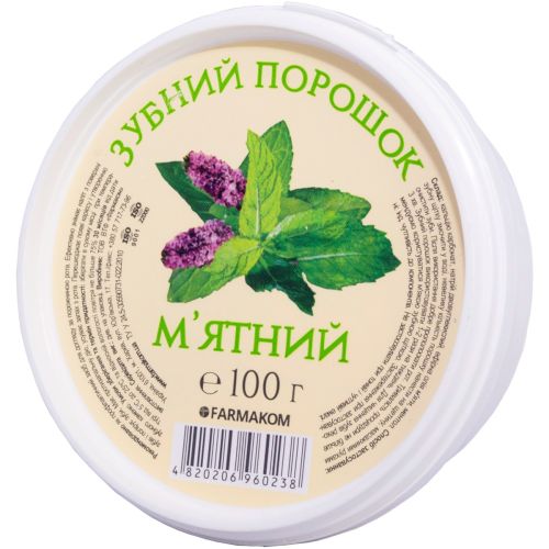 Зубний порошок М'ятний, 100 г в Дніпрі : ціни, характеристика. - фото №1 Зубний порошок М'ятний, 100 г в Дніпрі : ціни, характеристика.