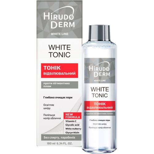 Тоник Hirudo Derm White Tonic отбеливающий, 180 мл недорого - фото №1 Тоник Hirudo Derm White Tonic отбеливающий, 180 мл недорого