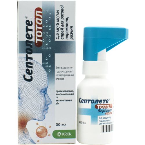 Септолете Тотал спрей раствор 30 мл недорого - фото №1 Септолете Тотал спрей раствор 30 мл недорого